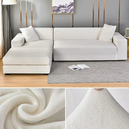 Luxurious Velvet Sofa Cover | High-Quality Stretch Material for Perfect Fit 11