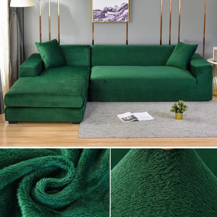 Luxurious Velvet Sofa Cover | High-Quality Stretch Material for Perfect Fit 15