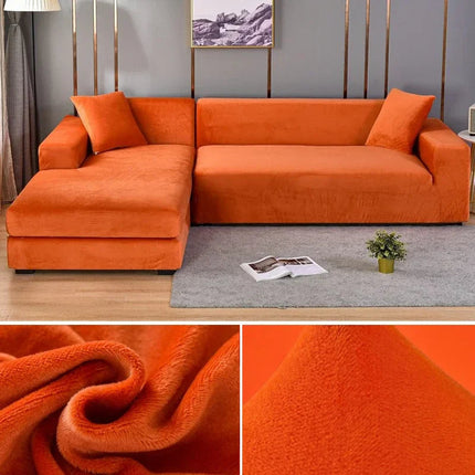 Luxurious Velvet Sofa Cover | High-Quality Stretch Material for Perfect Fit 16
