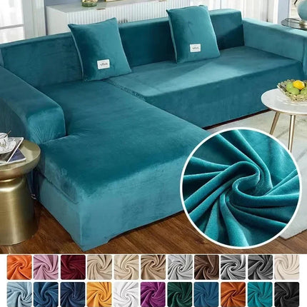 Luxurious Velvet Sofa Cover | High-Quality Stretch Material for Perfect Fit 2