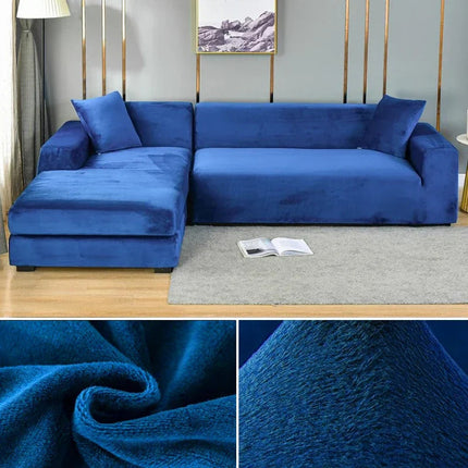 Luxurious Velvet Sofa Cover | High-Quality Stretch Material for Perfect Fit 24