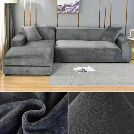 Luxurious Velvet Sofa Cover | High-Quality Stretch Material for Perfect Fit 8