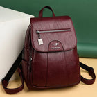 Leather Backpack for Women, Genuine Leather Backpack Purse, Ladies Leather Bag with Multiple Compartments