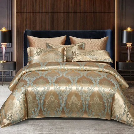Luxury Duvet Cover Set | Elegant Jacquard Design for King Size Comfort 0