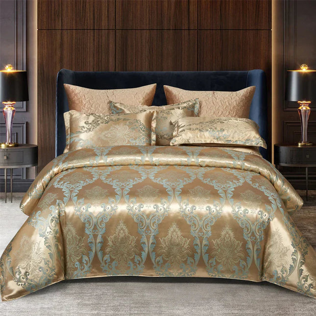 Luxury Duvet Cover Set | Elegant Jacquard Design for King Size Comfort 0