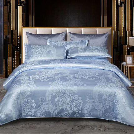 Luxury Duvet Cover Set | Elegant Jacquard Design for King Size Comfort 12