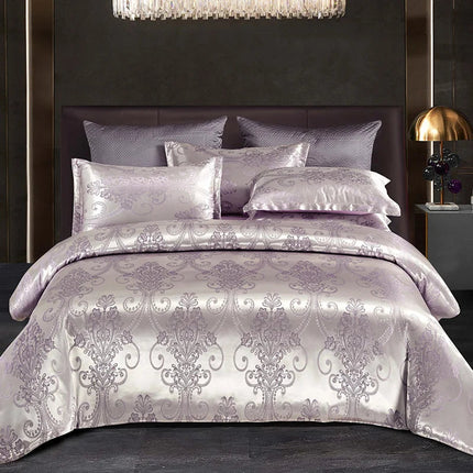 Luxury Duvet Cover Set | Elegant Jacquard Design for King Size Comfort 16