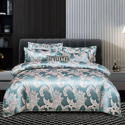 Luxury Duvet Cover Set | Elegant Jacquard Design for King Size Comfort 20