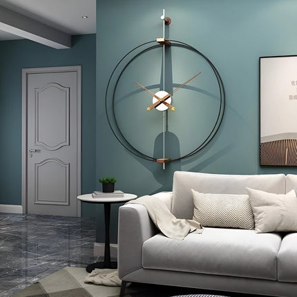 Luxury Metal Wall Clock | Modern Minimalist Design with Oversized Style | Perfect for Living Room or Office 1