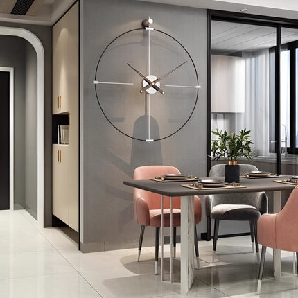 Luxury Metal Wall Clock | Modern Minimalist Design with Oversized Style | Perfect for Living Room or Office 2