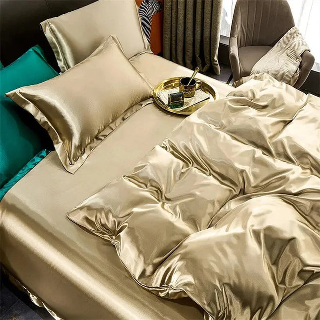 Luxury Mulberry Silk Bedding Set | 4-Piece Duvet Covers & Pillowcases for Ultimate Comfort 1