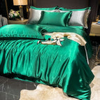Dark Green / Four-piece set for 1.5 meter bed sheets