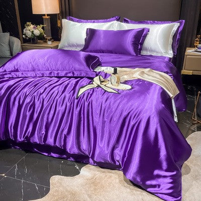 Luxury Silk Satin Bedding Set | 4-Piece Duvet Covers for Ultimate Comfort 14