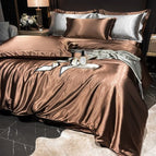 Dark Brown / Four-piece set for 1.5 meter bed sheets