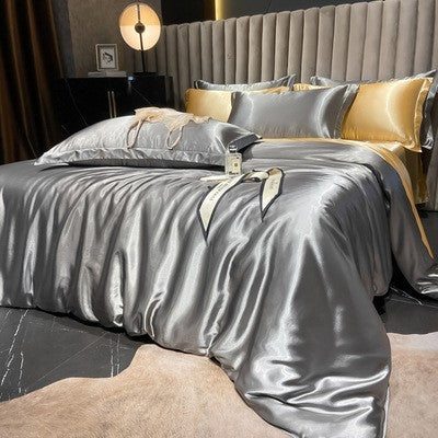 Luxury Silk Satin Bedding Set | 4-Piece Duvet Covers for Ultimate Comfort 24