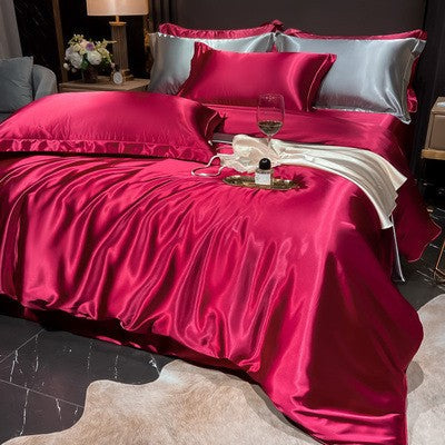 Luxury Silk Satin Bedding Set | 4-Piece Duvet Covers for Ultimate Comfort 27