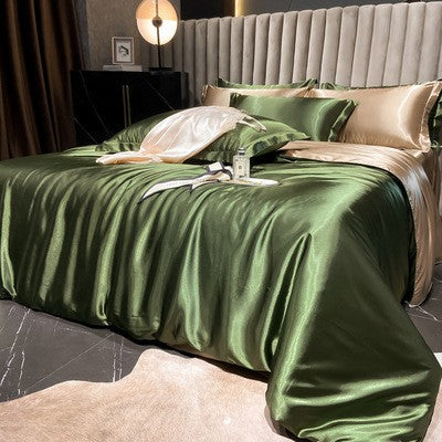 Luxury Silk Satin Bedding Set | 4-Piece Duvet Covers for Ultimate Comfort 29