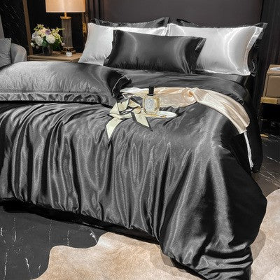 Luxury Silk Satin Bedding Set | 4-Piece Duvet Covers for Ultimate Comfort 31
