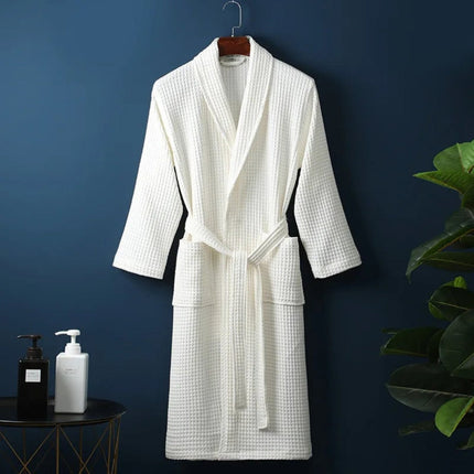 Luxury Waffle Weave Bathrobe | 100% Cotton Mens Robe with Lightweight Design | Ultimate Comfort for Year-Round Relaxation 0