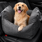 Luxury Waterproof Dog Car Seat with Adjustable Safety Leashes | Cozy Travel Bed for Secure and Comfortable Rides 0