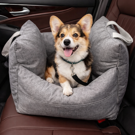 Luxury Waterproof Dog Car Seat with Adjustable Safety Leashes | Cozy Travel Bed for Secure and Comfortable Rides 3