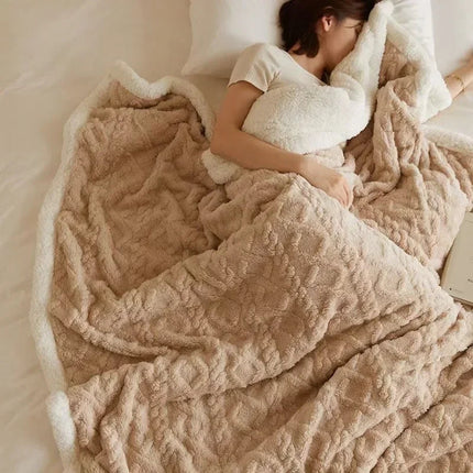 LuxyCozy | Thick Lambswool Winter Blanket with Fleece Softness | Lightweight Comfort for Chilly Days 14