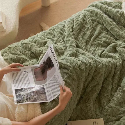 LuxyCozy | Thick Lambswool Winter Blanket with Fleece Softness | Lightweight Comfort for Chilly Days 2