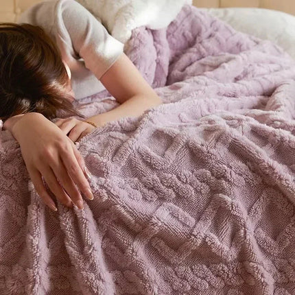 LuxyCozy | Thick Lambswool Winter Blanket with Fleece Softness | Lightweight Comfort for Chilly Days 6