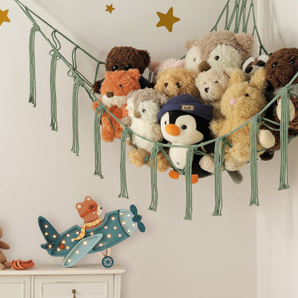 Macrame Toy Storage Hammock | Durable Organizer for Stuffed Animals & Toys 11