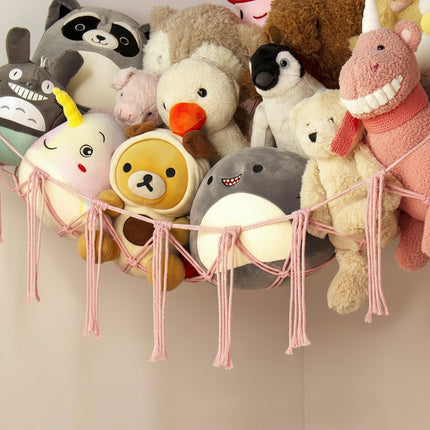 Macrame Toy Storage Hammock | Durable Organizer for Stuffed Animals & Toys 2