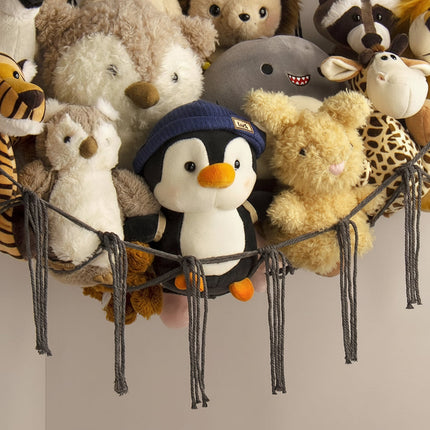 Macrame Toy Storage Hammock | Durable Organizer for Stuffed Animals & Toys 7