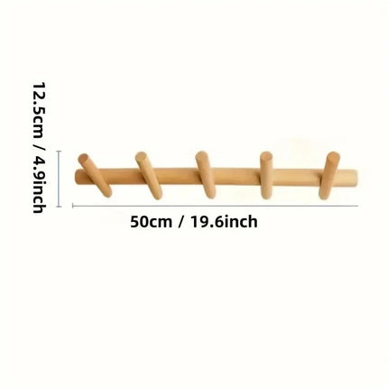Maeve Collection | Solid Oak Wall Rack with Minimalist Design | Functional Storage for Modern Spaces 4