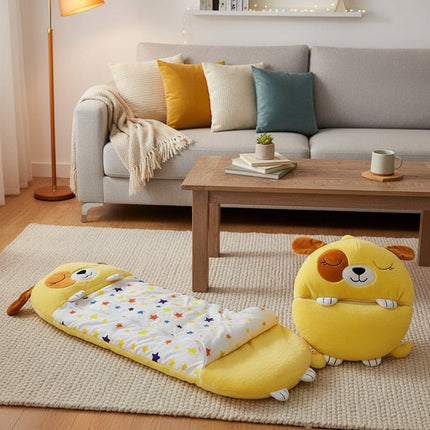 Magical Cuddle | 2-in-1 Cuddle Toy Sleeping Bag with Soft Plush Material | Perfect for Sleepovers and Travel 2