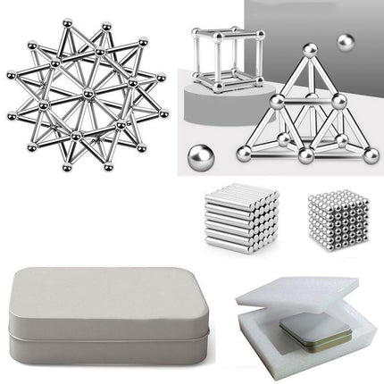 Magnetic Building Tiles | Creative Construction Set with 48 Rods & 35 Balls | Versatile Stress Relief for All Ages 3