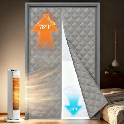 Magnetic Door Curtain | Waterproof Insulated Design with Thick Cotton Layer | Hands-Free Closure for Winter Comfort 2