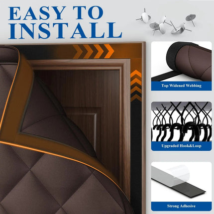 Magnetic Door Curtain | Waterproof Insulated Design with Thick Cotton Layer | Hands-Free Closure for Winter Comfort 4