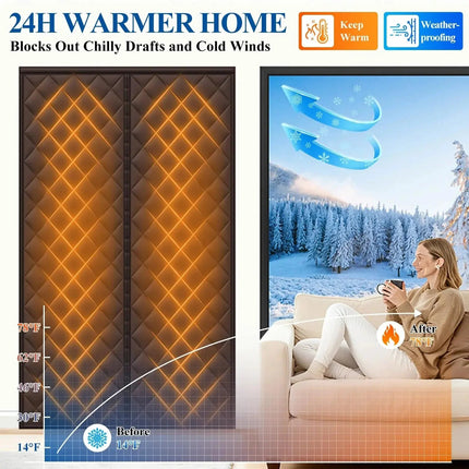 Magnetic Door Curtain | Waterproof Insulated Design with Thick Cotton Layer | Hands-Free Closure for Winter Comfort 5