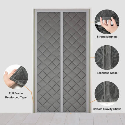 Magnetic Door Curtain | Waterproof Insulated Design with Thick Cotton Layer | Hands-Free Closure for Winter Comfort 8