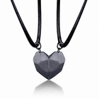 Magnetic Heart Necklace Set | Electrocardiogram Design for Couples 0
