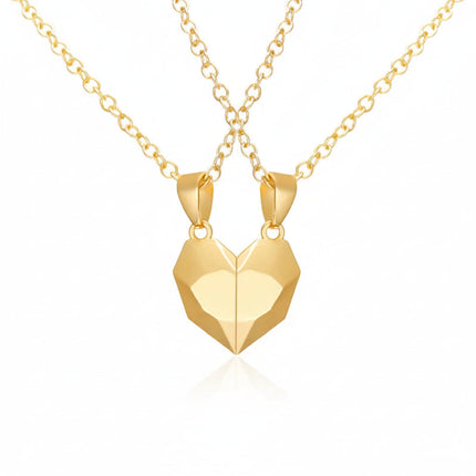 Magnetic Heart Necklace Set | Electrocardiogram Design for Couples 3