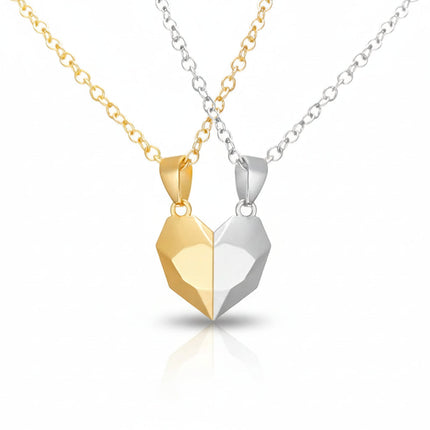 Magnetic Heart Necklace Set | Electrocardiogram Design for Couples 7