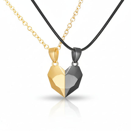 Magnetic Heart Necklace Set | Electrocardiogram Design for Couples 8