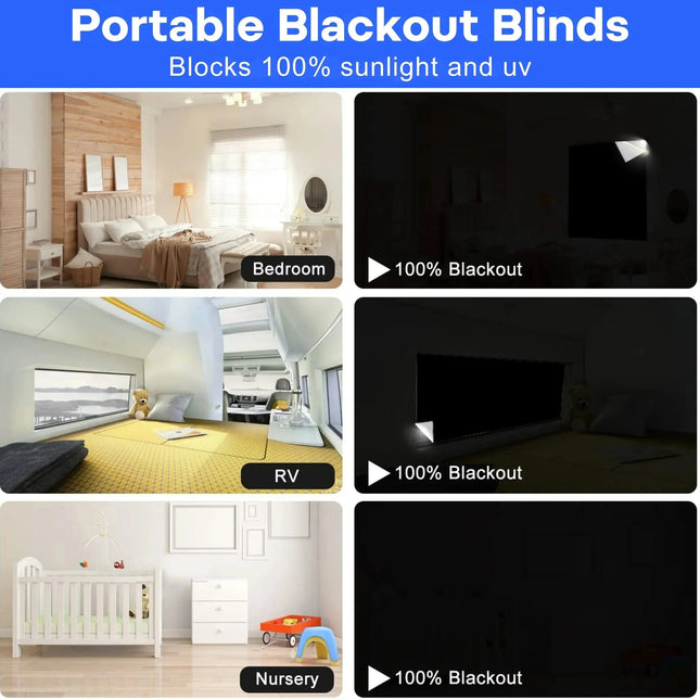 Magnetic Portable Blackout Window Shades with Suction Hold | Perfect for Travel and Kids' Rooms 1