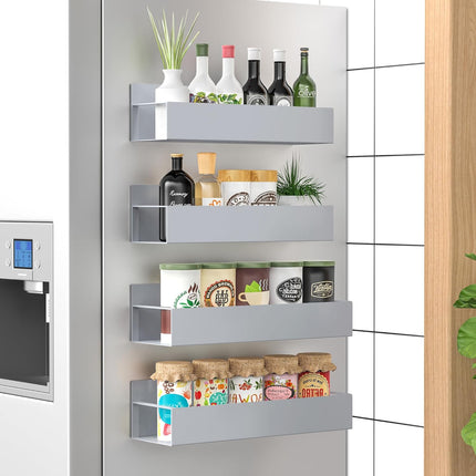 Magnetic Spice Rack Organizer Set of 4 with Strong Grip | Space-Saving Solution for Easy Access 4
