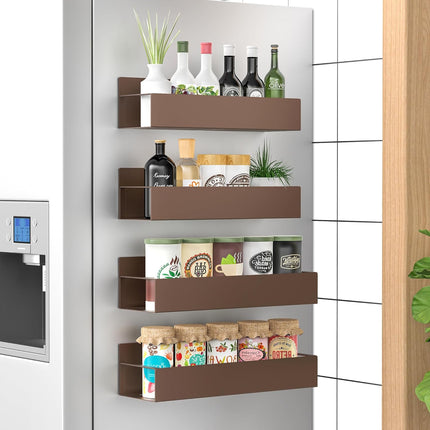 Magnetic Spice Rack Organizer Set of 4 with Strong Grip | Space-Saving Solution for Easy Access 8