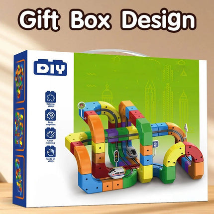 Magnetic Train Track Set | Rechargeable Electric Train with Flexible Design | Creative Play for Kids 5
