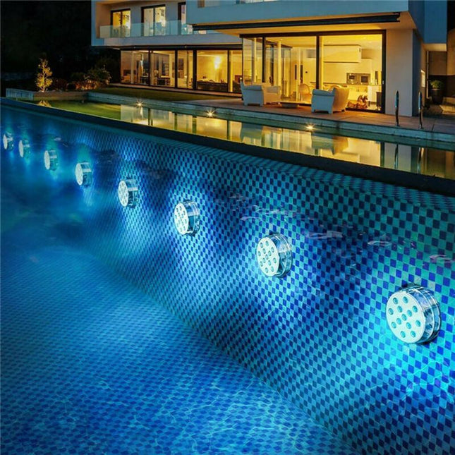Magnetic Waterproof LED Pool Light with Remote Control & 12 Colors | Floating Pool Lights for Vibrant Nighttime Ambiance 0