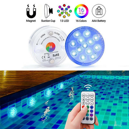 Magnetic Waterproof LED Pool Light with Remote Control & 12 Colors | Floating Pool Lights for Vibrant Nighttime Ambiance 1