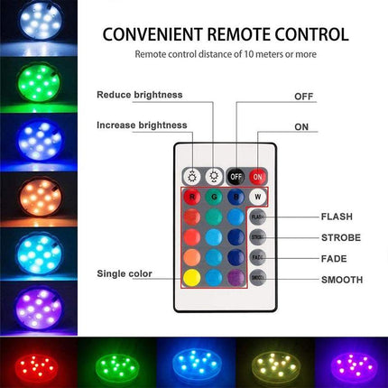 Magnetic Waterproof LED Pool Light with Remote Control & 12 Colors | Floating Pool Lights for Vibrant Nighttime Ambiance 3
