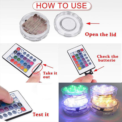 Magnetic Waterproof LED Pool Light with Remote Control & 12 Colors | Floating Pool Lights for Vibrant Nighttime Ambiance 4